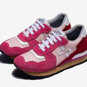 OPP France Women's Rose Suede Sneakers Sz 8.5